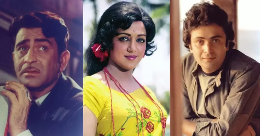 Hema Malini Romanced with Raj Kapoor and Rishi Kapoor Both