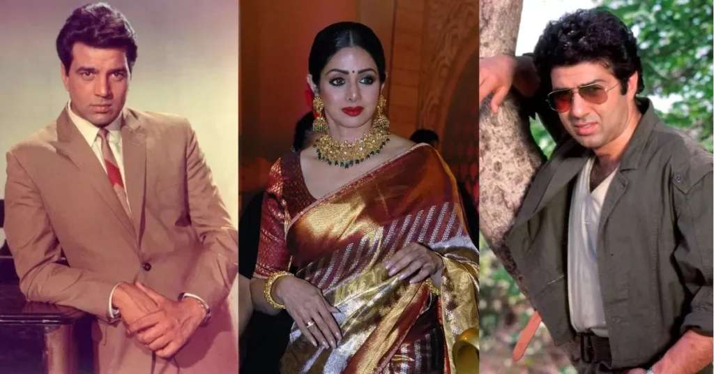 Sridevi Romanced with Dharmendra and Sunny Deol Both